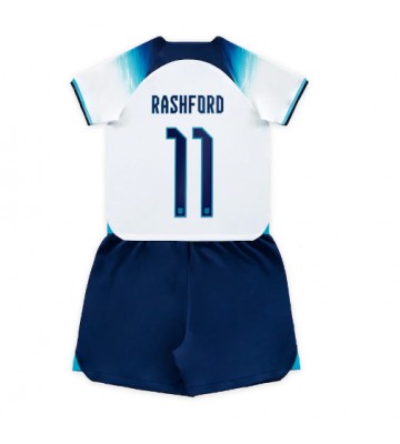 England Marcus Rashford #11 babykläder Hemmatröja barn VM 2022 Korta ärmar (+ Korta byxor)